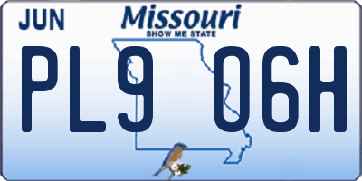 MO license plate PL9O6H