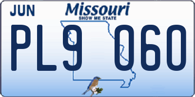 MO license plate PL9O6O