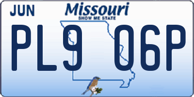 MO license plate PL9O6P