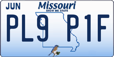 MO license plate PL9P1F