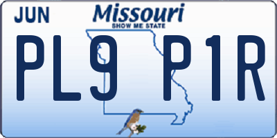 MO license plate PL9P1R