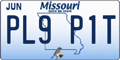 MO license plate PL9P1T