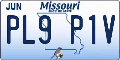 MO license plate PL9P1V