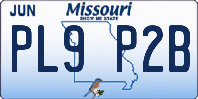 MO license plate PL9P2B