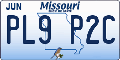 MO license plate PL9P2C
