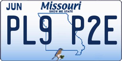 MO license plate PL9P2E