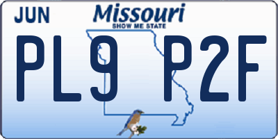 MO license plate PL9P2F