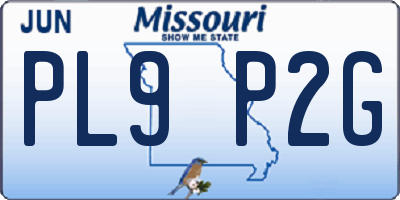 MO license plate PL9P2G
