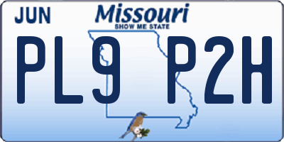 MO license plate PL9P2H