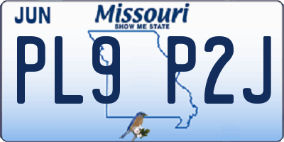 MO license plate PL9P2J