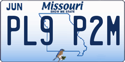 MO license plate PL9P2M