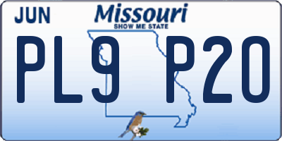 MO license plate PL9P2O