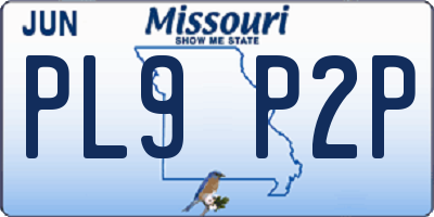 MO license plate PL9P2P