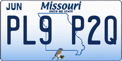 MO license plate PL9P2Q