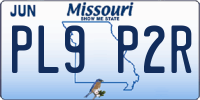 MO license plate PL9P2R