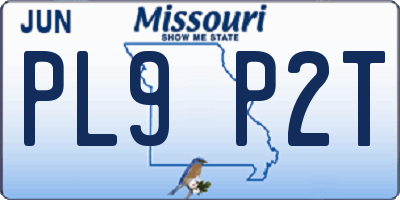 MO license plate PL9P2T