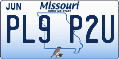 MO license plate PL9P2U