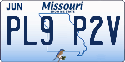MO license plate PL9P2V