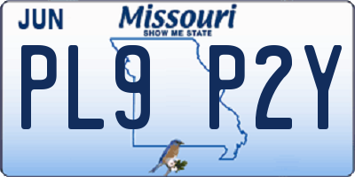 MO license plate PL9P2Y