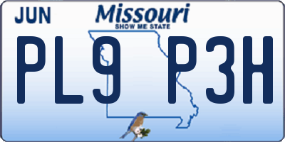 MO license plate PL9P3H