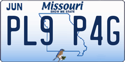 MO license plate PL9P4G