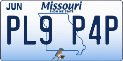 MO license plate PL9P4P