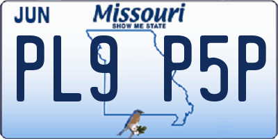 MO license plate PL9P5P