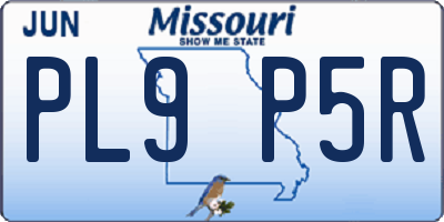 MO license plate PL9P5R