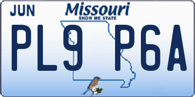 MO license plate PL9P6A