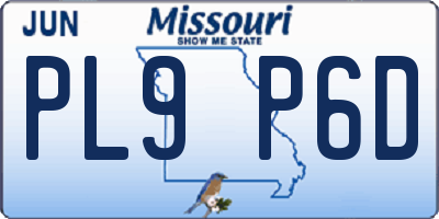 MO license plate PL9P6D