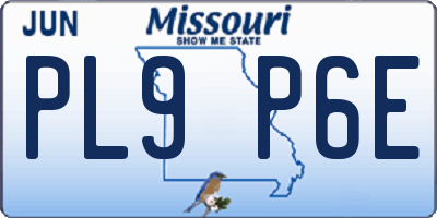 MO license plate PL9P6E