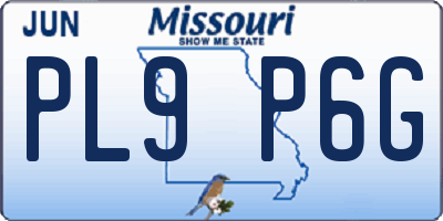 MO license plate PL9P6G