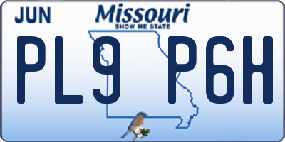 MO license plate PL9P6H
