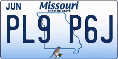 MO license plate PL9P6J