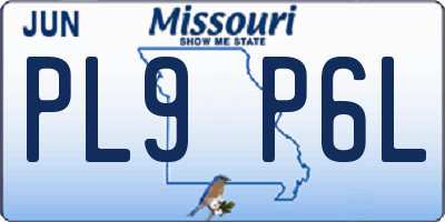 MO license plate PL9P6L