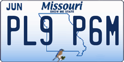 MO license plate PL9P6M