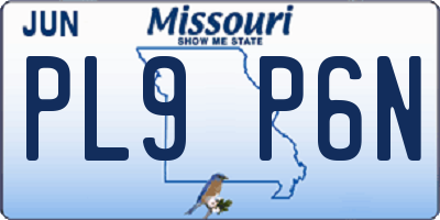 MO license plate PL9P6N
