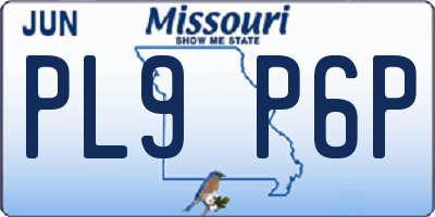 MO license plate PL9P6P