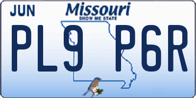 MO license plate PL9P6R