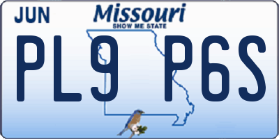 MO license plate PL9P6S