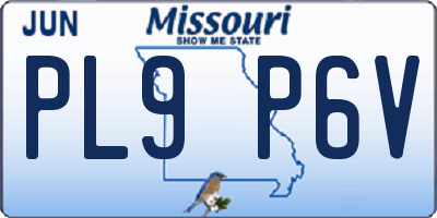 MO license plate PL9P6V