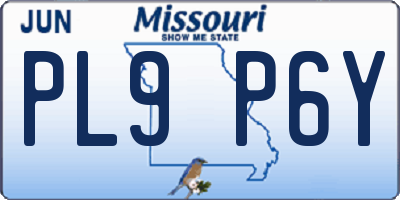 MO license plate PL9P6Y