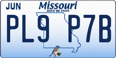 MO license plate PL9P7B
