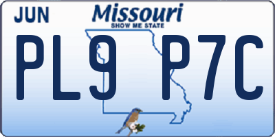 MO license plate PL9P7C