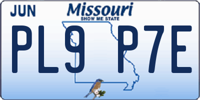 MO license plate PL9P7E
