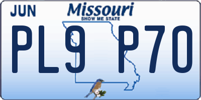 MO license plate PL9P7O