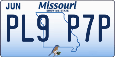MO license plate PL9P7P