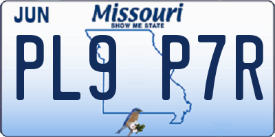 MO license plate PL9P7R