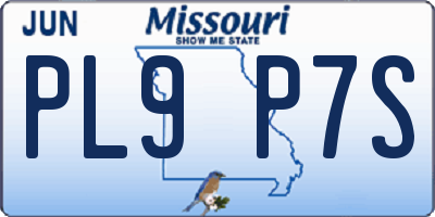 MO license plate PL9P7S