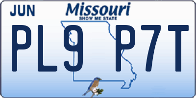 MO license plate PL9P7T